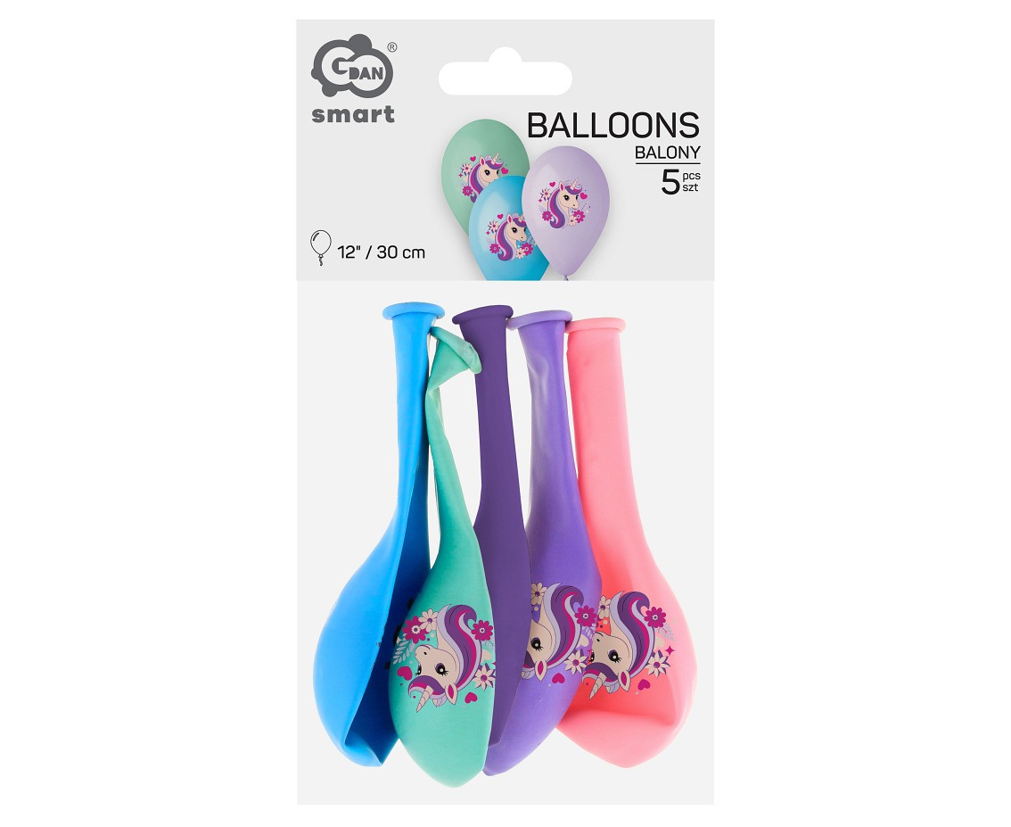 Balloons Unicorns, 12" / 5 pcs.